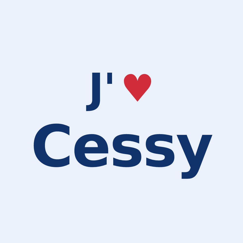 Sticker personnalisé Cessy — design J'aime Cessy