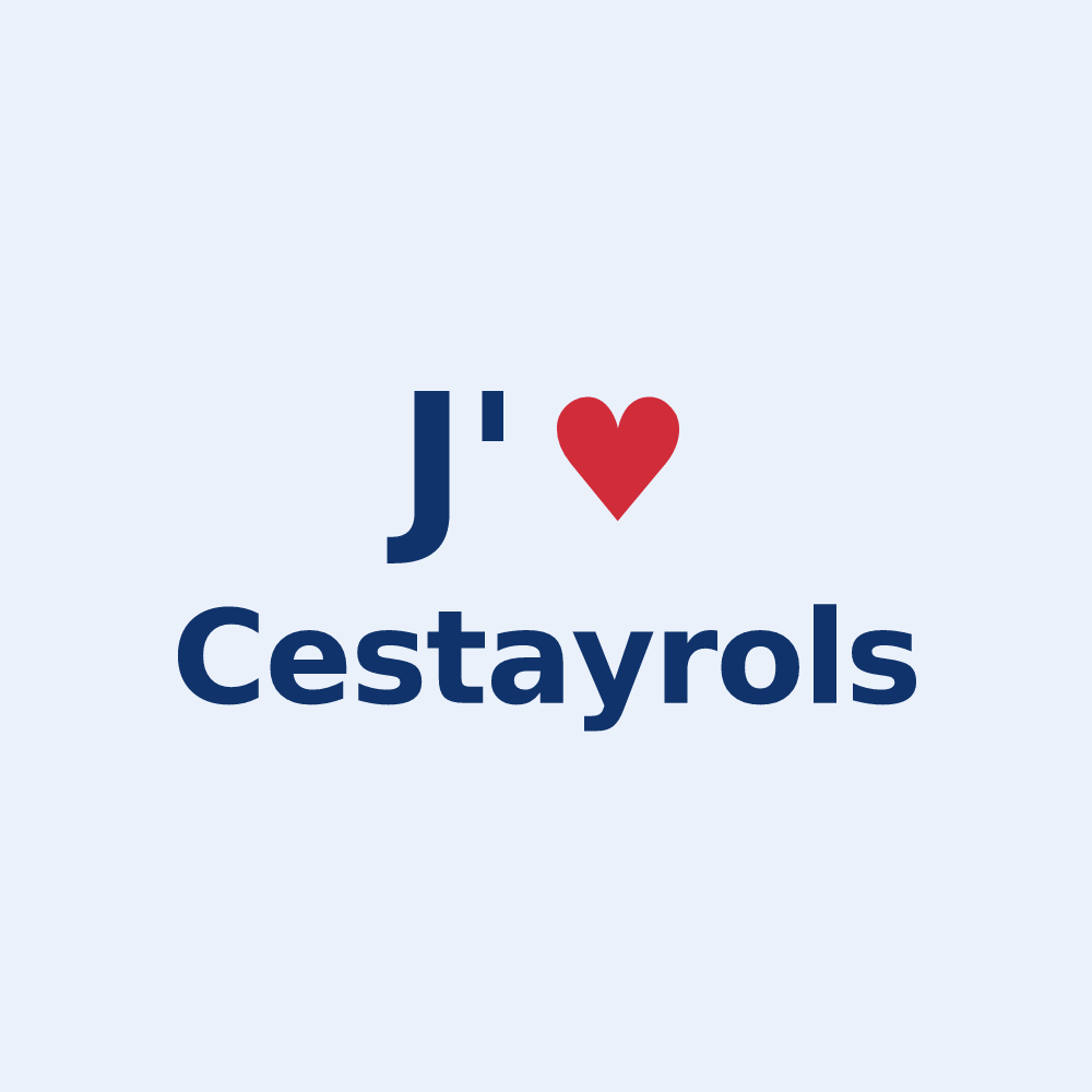 Sticker personnalisé Cestayrols — design J'aime Cestayrols