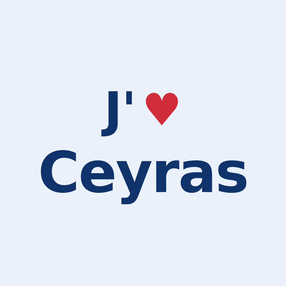 Sticker personnalisé Ceyras — design J'aime Ceyras