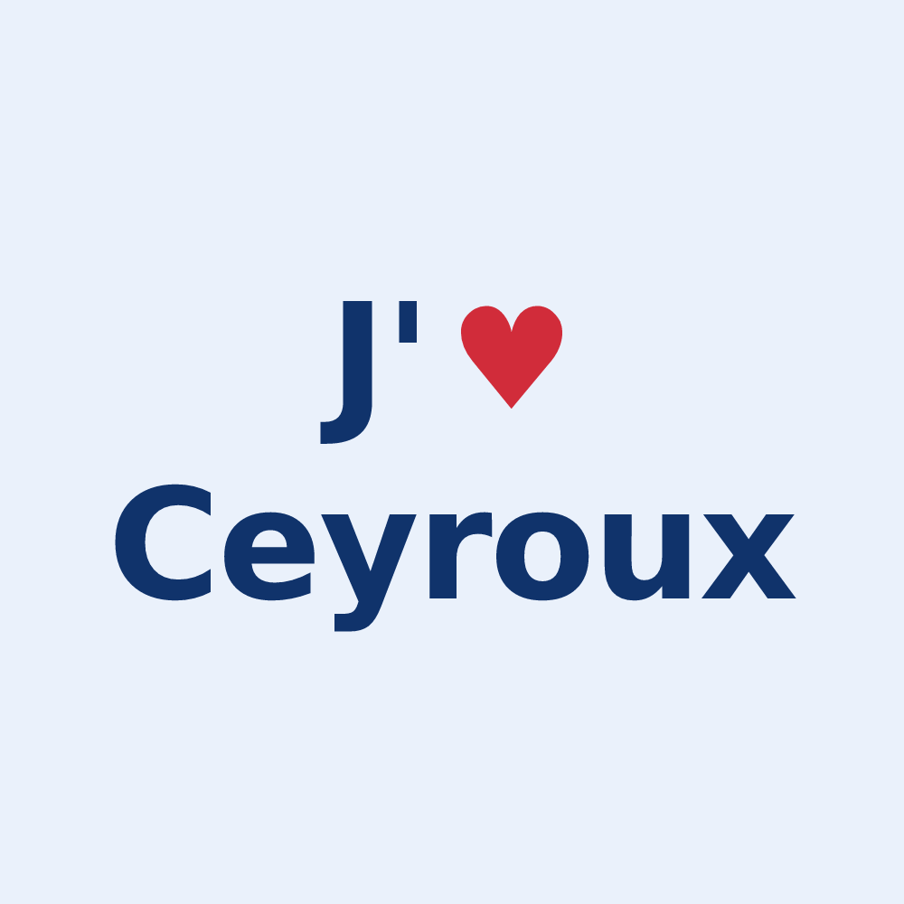 Sticker personnalisé Ceyroux — design J'aime Ceyroux