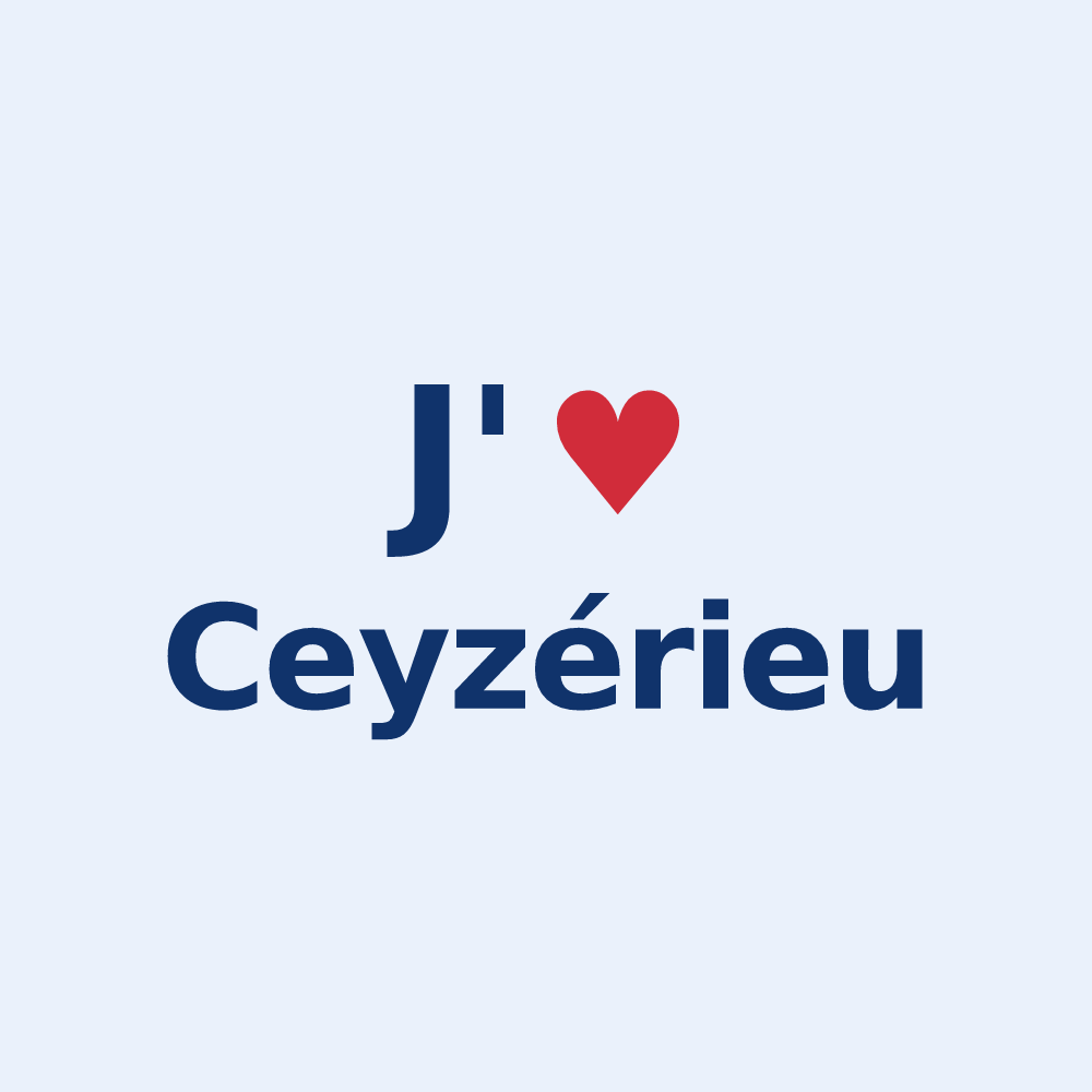 Sticker personnalisé Ceyzérieu — design J'aime Ceyzérieu