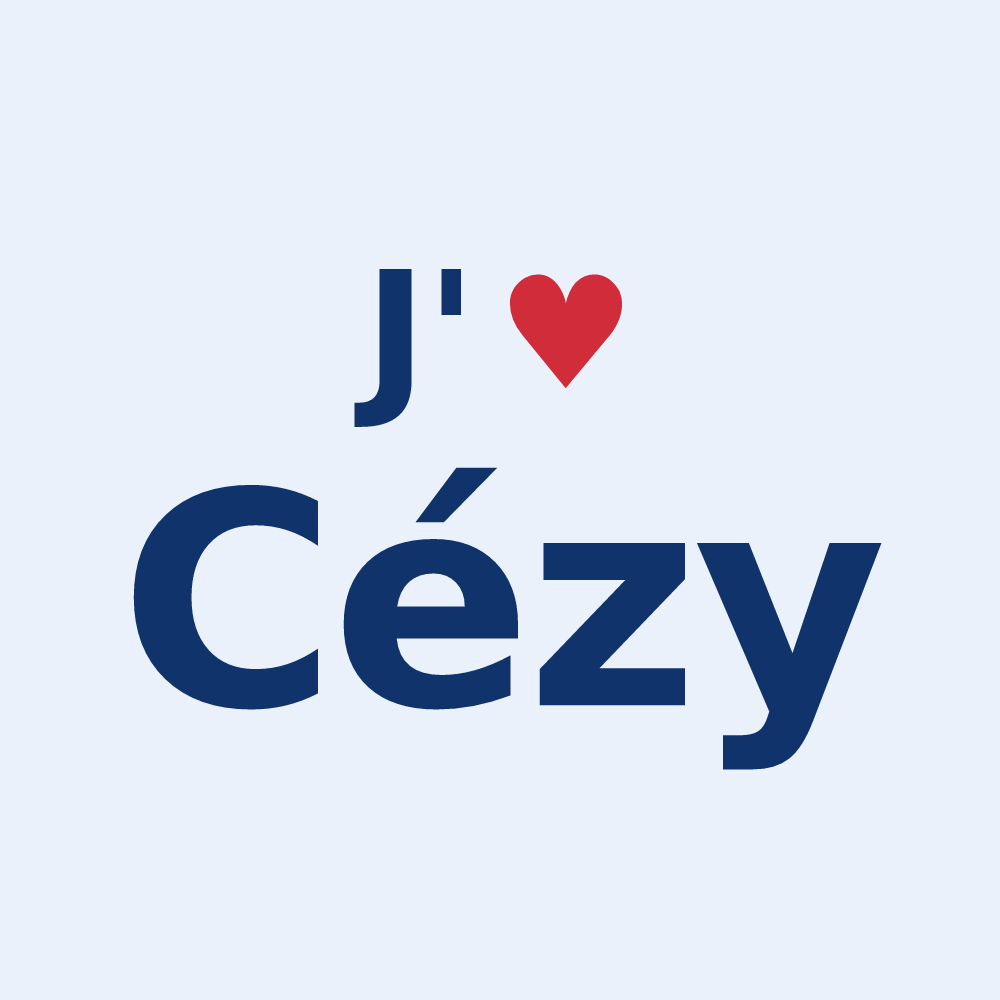Sticker personnalisé Cézy — design J'aime Cézy
