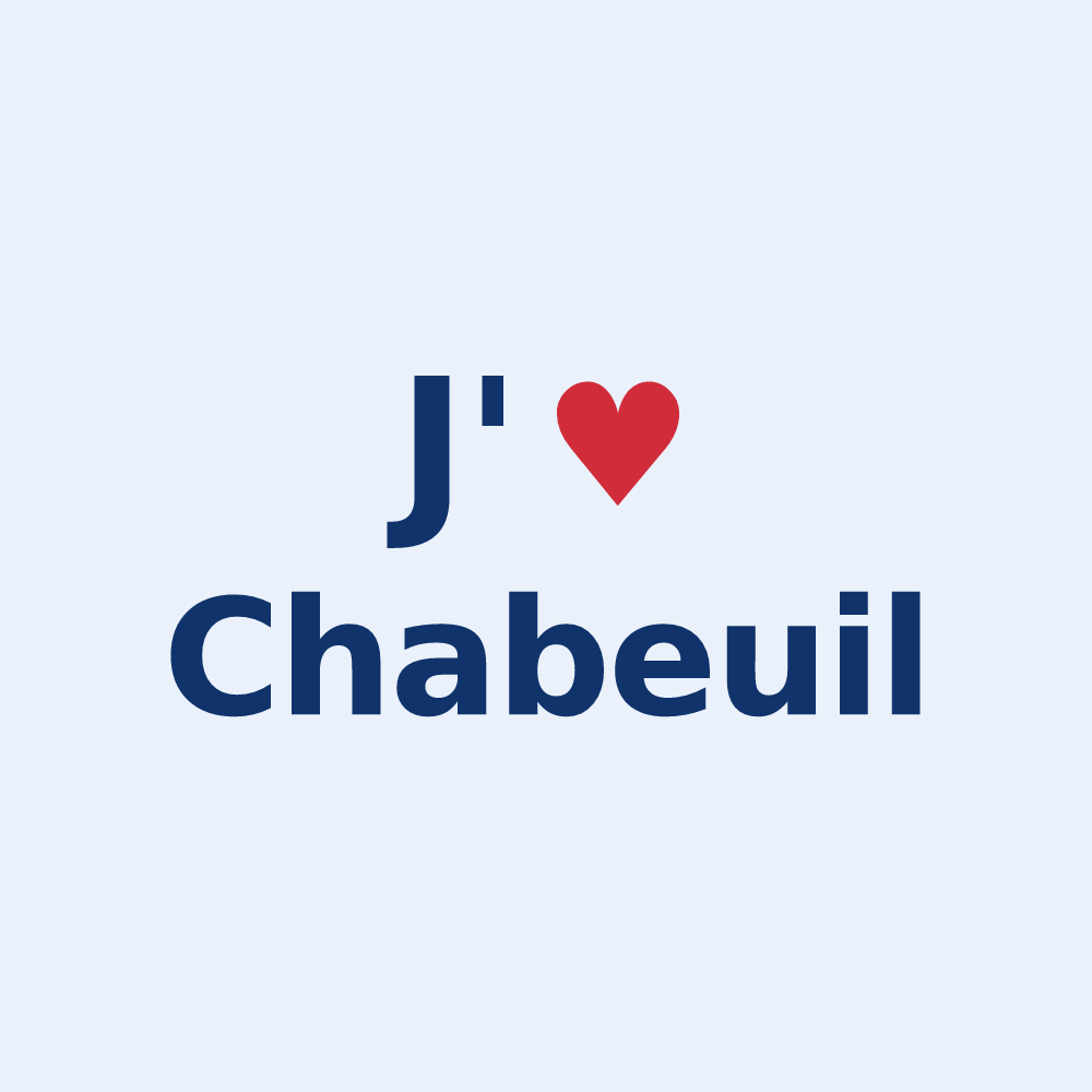 Sticker personnalisé Chabeuil — design J'aime Chabeuil