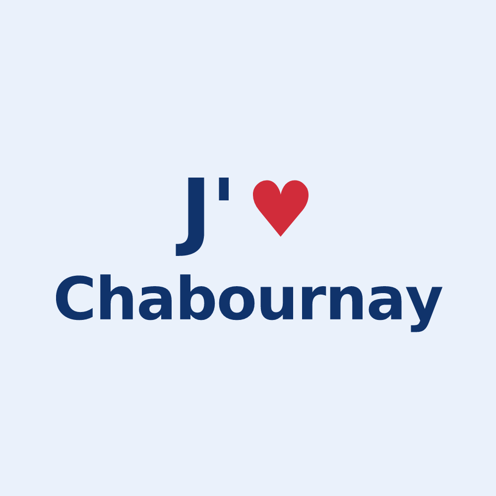 Sticker personnalisé Chabournay — design J'aime Chabournay