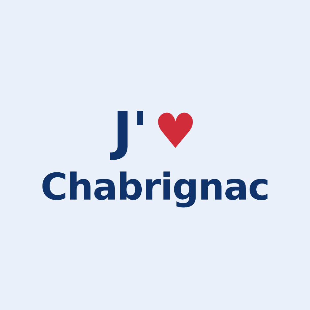 Sticker personnalisé Chabrignac — design J'aime Chabrignac