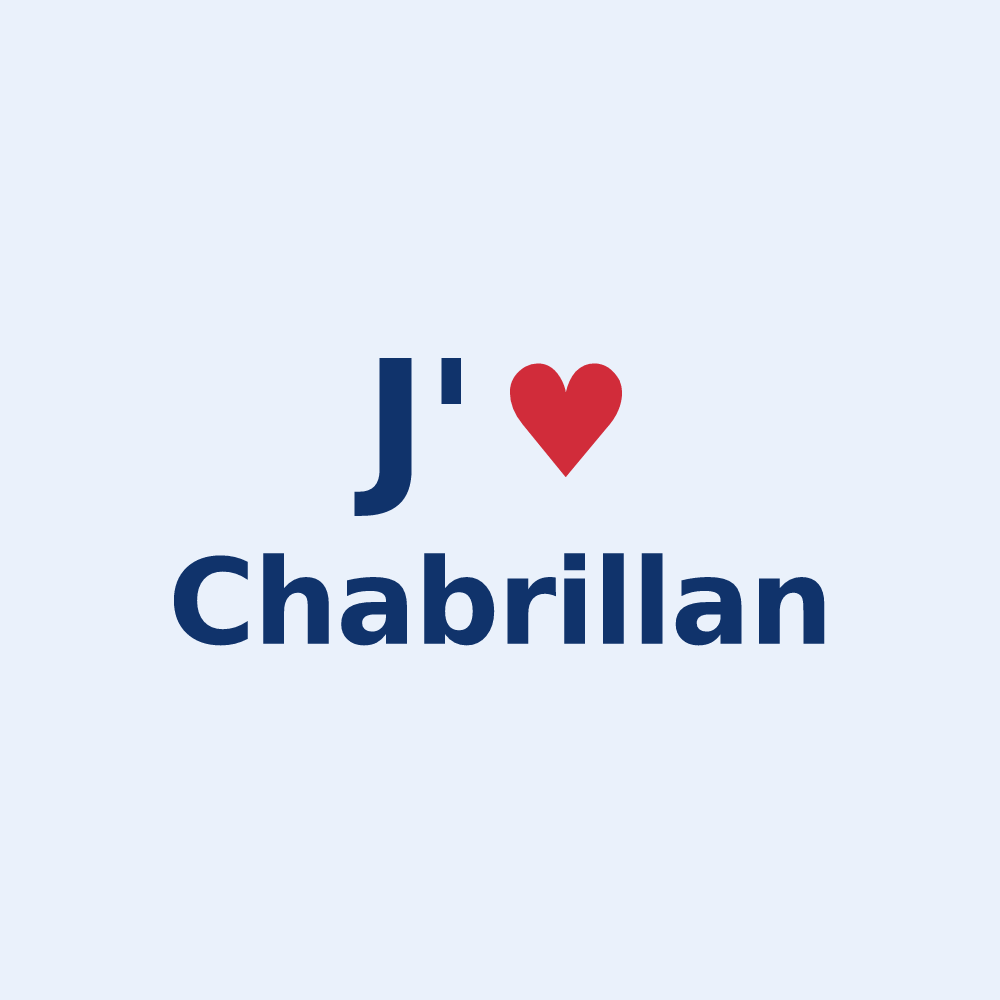 Sticker personnalisé Chabrillan — design J'aime Chabrillan