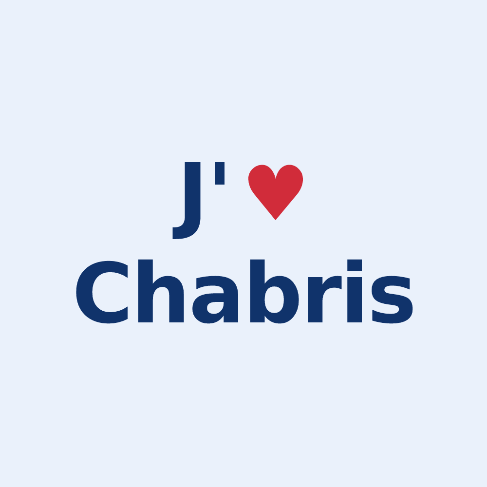 Sticker personnalisé Chabris — design J'aime Chabris