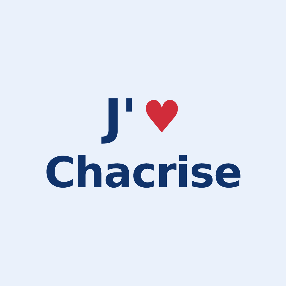 Sticker personnalisé Chacrise — design J'aime Chacrise