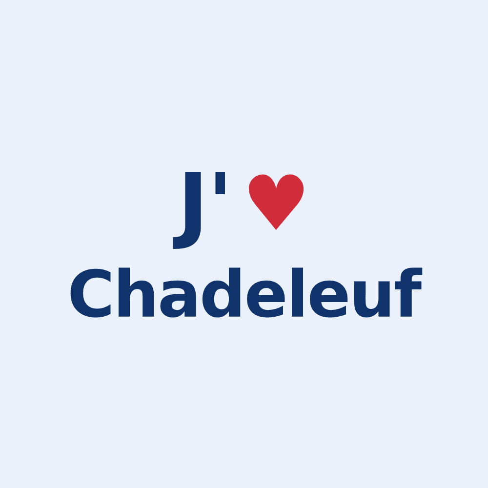 Sticker personnalisé Chadeleuf — design J'aime Chadeleuf