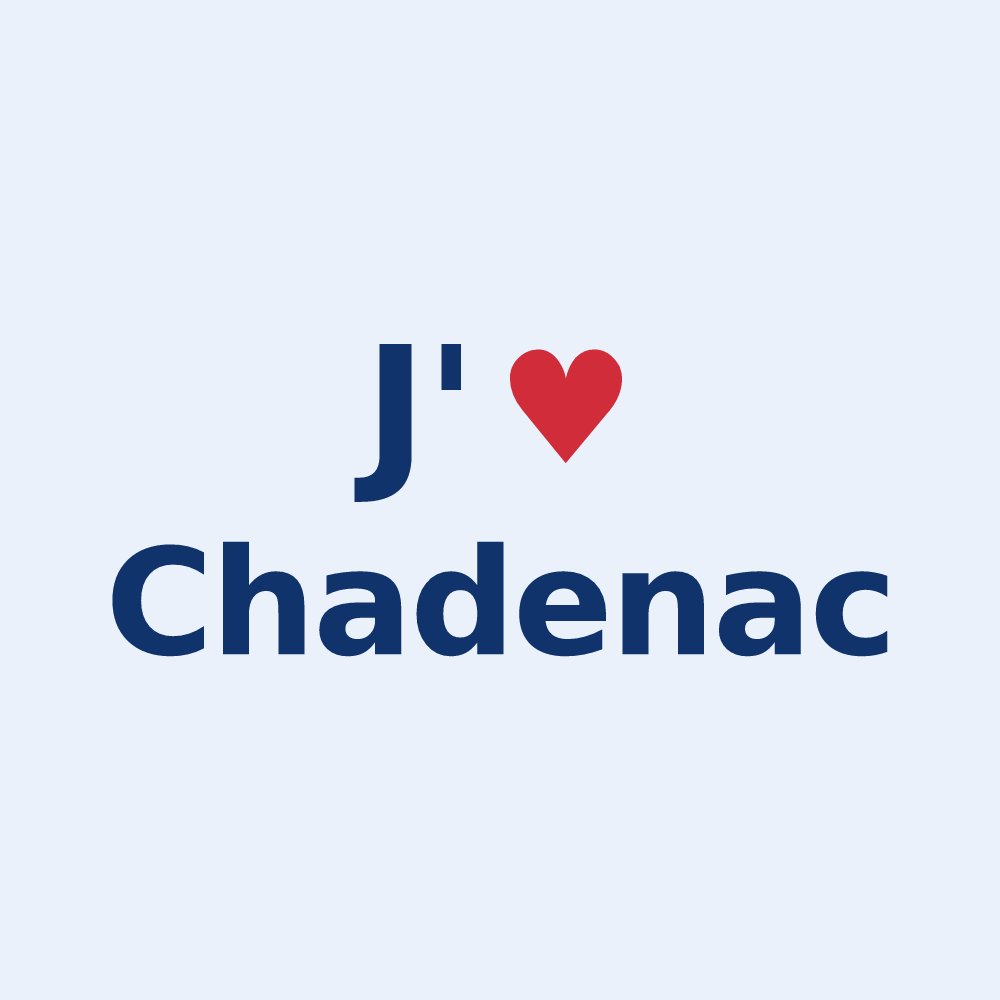 Sticker personnalisé Chadenac — design J'aime Chadenac