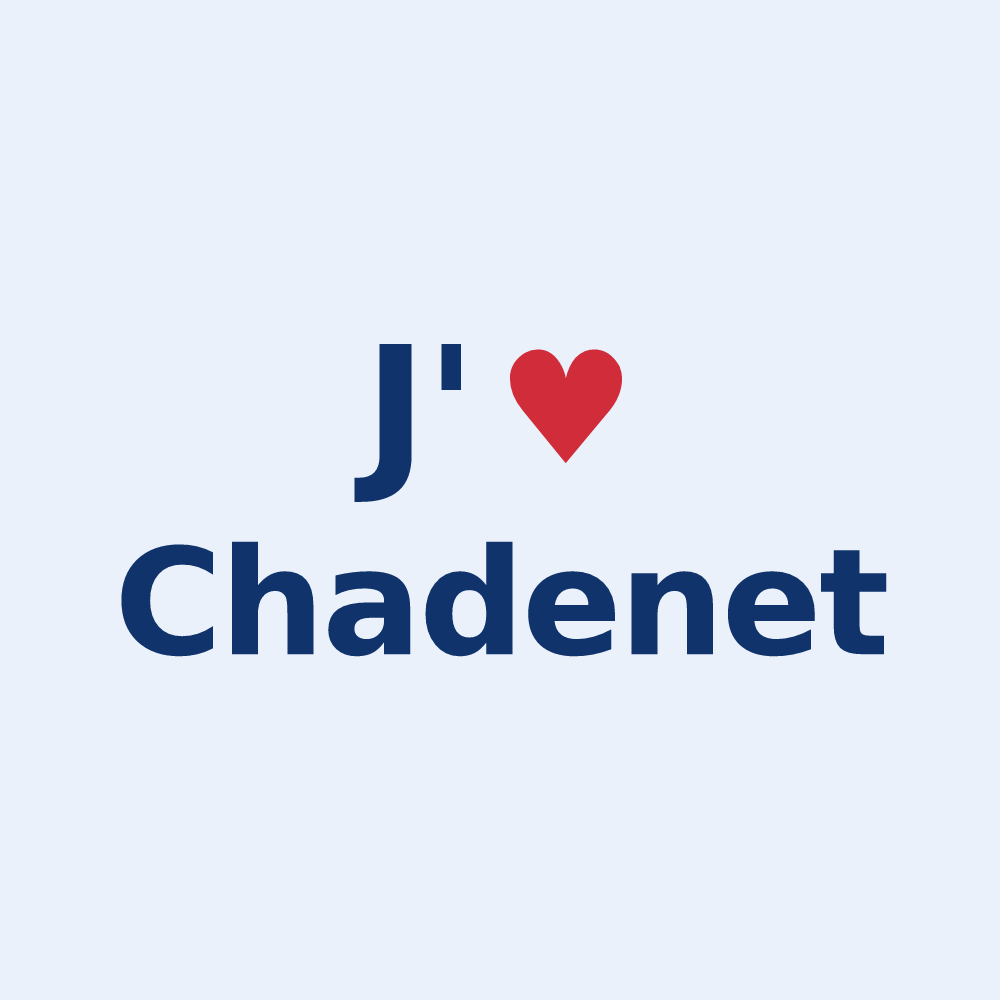 Sticker personnalisé Chadenet — design J'aime Chadenet