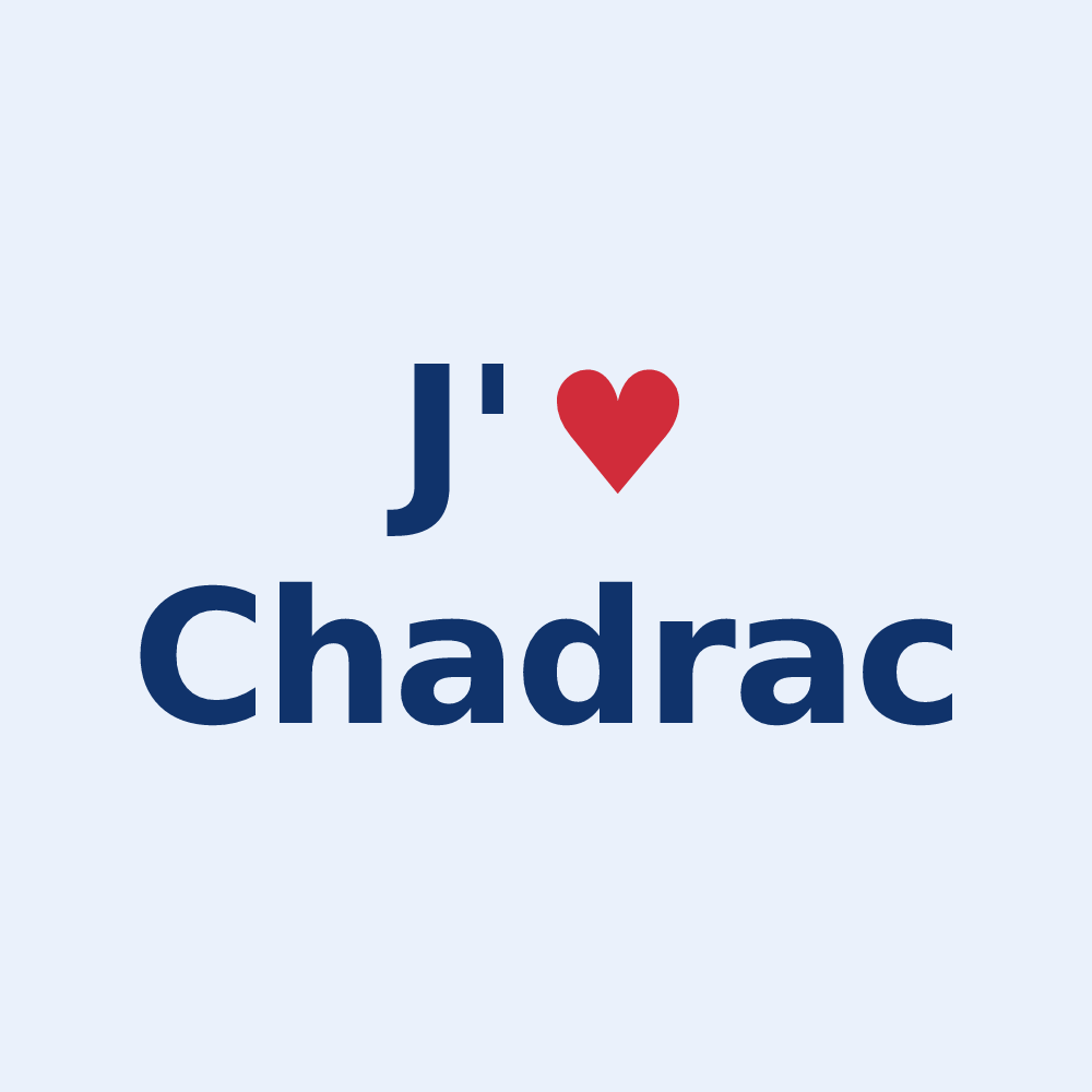 Sticker personnalisé Chadrac — design J'aime Chadrac