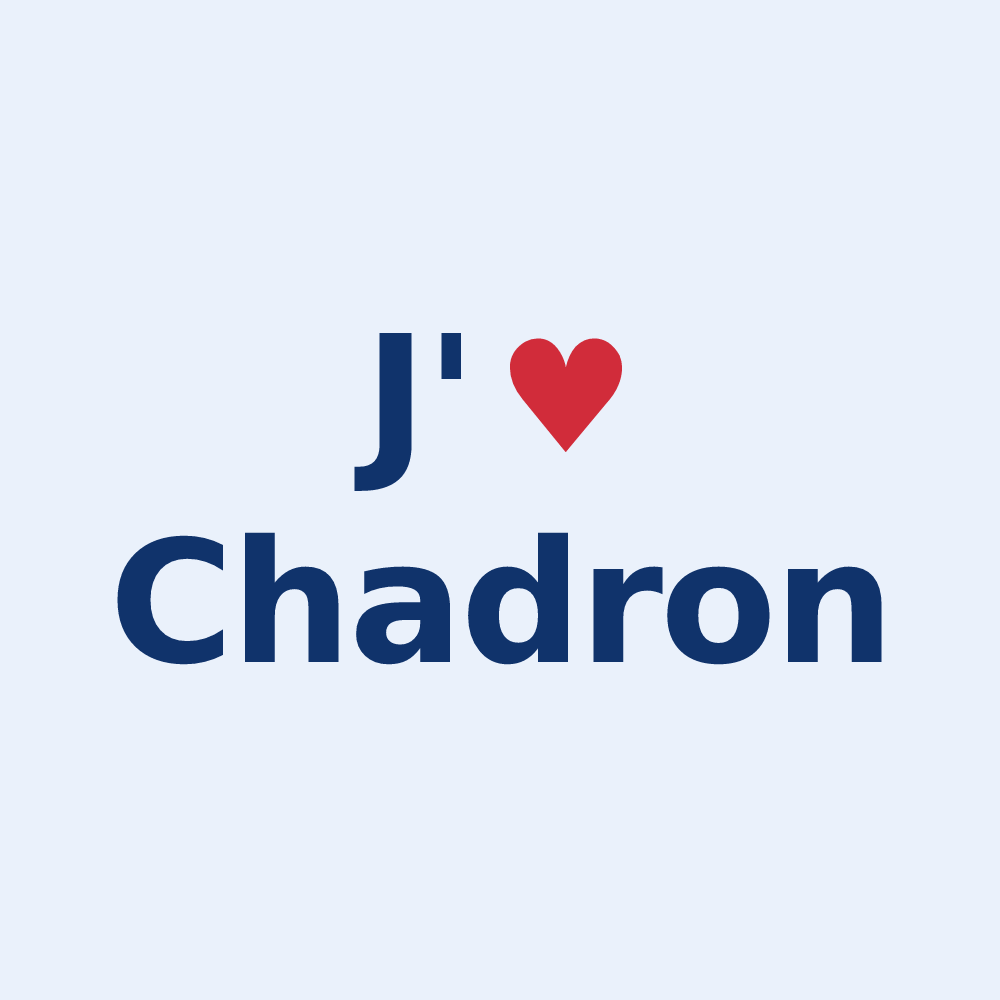 Sticker personnalisé Chadron — design J'aime Chadron
