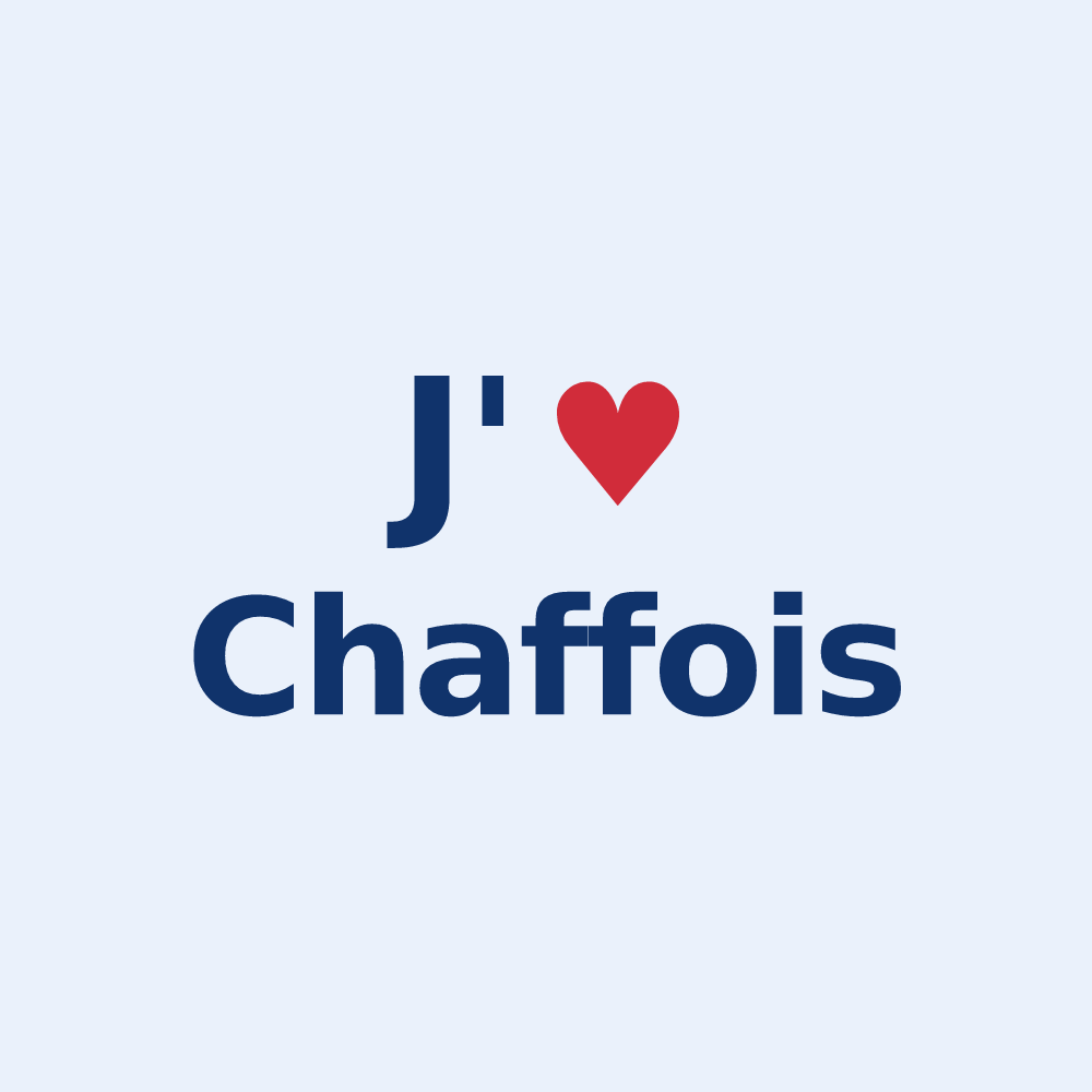 Sticker personnalisé Chaffois — design J'aime Chaffois