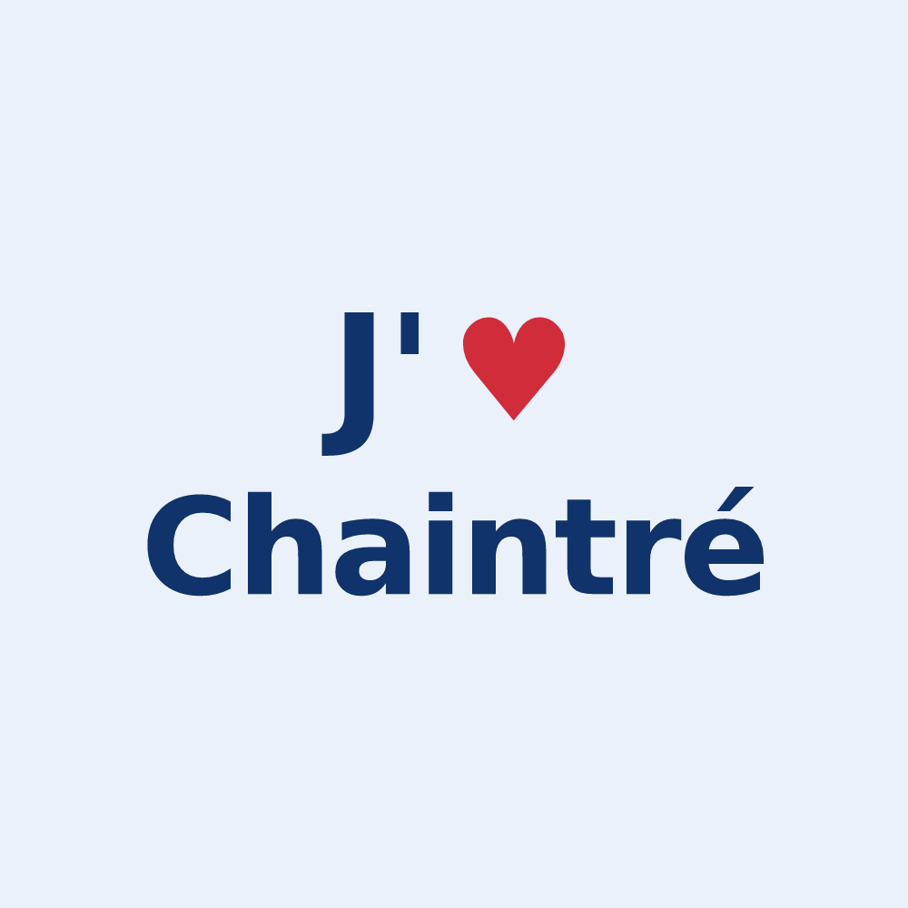 Sticker personnalisé Chaintré — design J'aime Chaintré