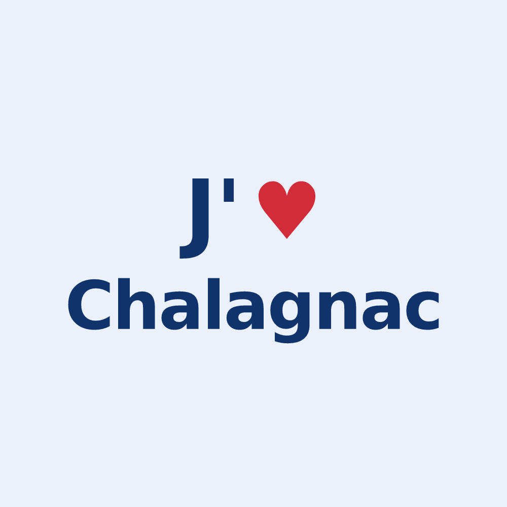 Sticker personnalisé Chalagnac — design J'aime Chalagnac