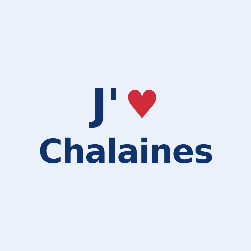 Sticker personnalisé Chalaines — design J'aime Chalaines