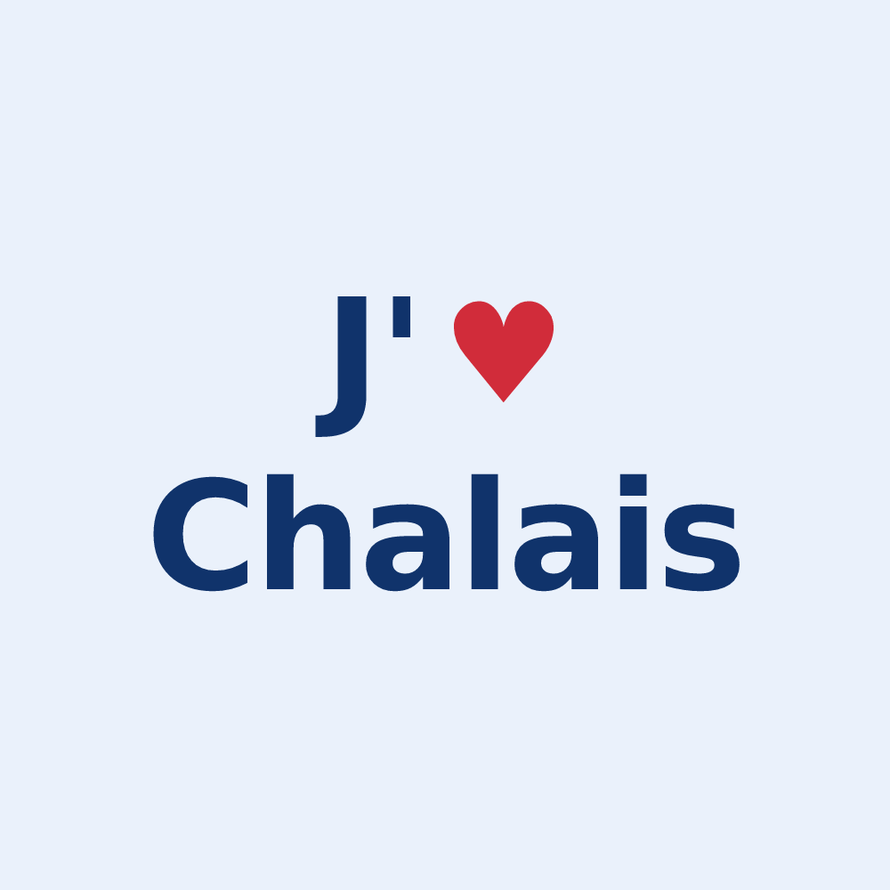 Sticker personnalisé Chalais — design J'aime Chalais