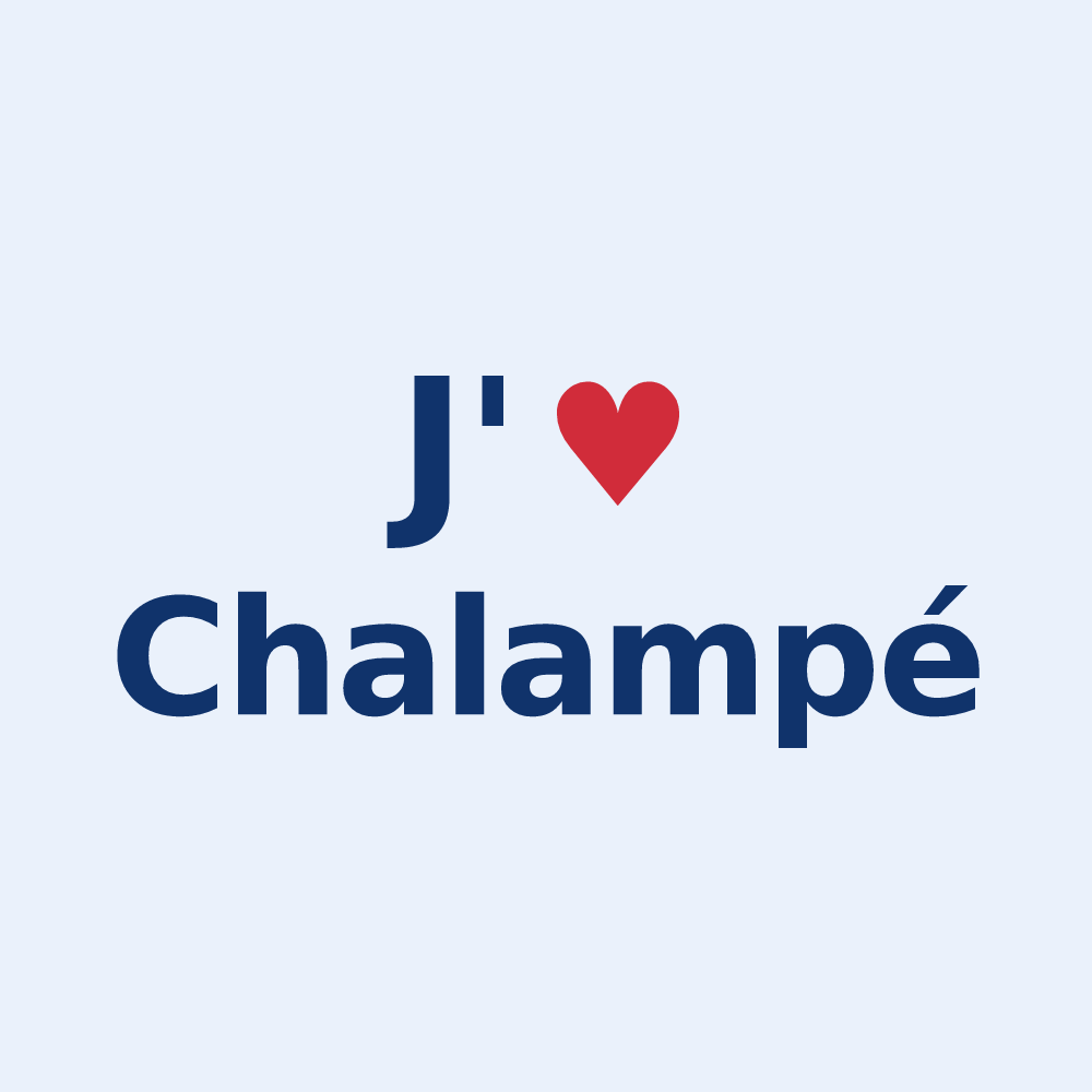 Sticker personnalisé Chalampé — design J'aime Chalampé