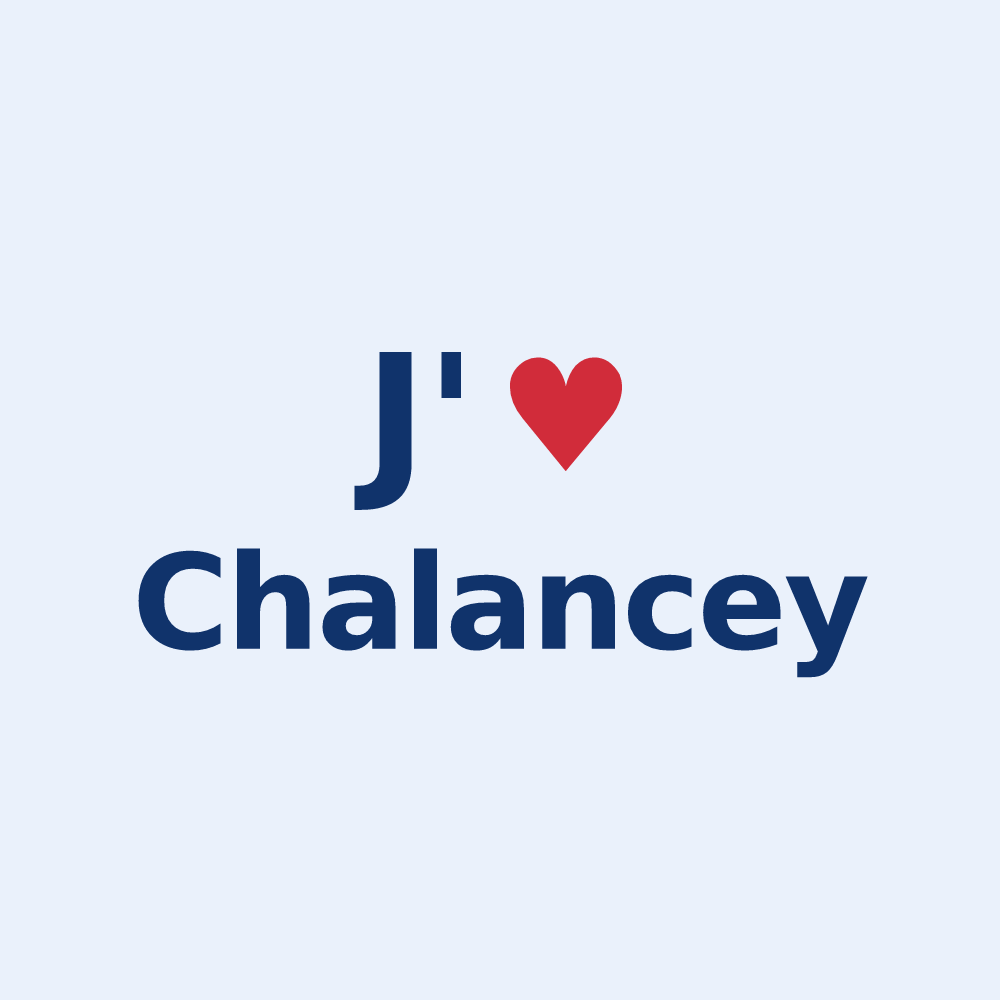 Sticker personnalisé Chalancey — design J'aime Chalancey