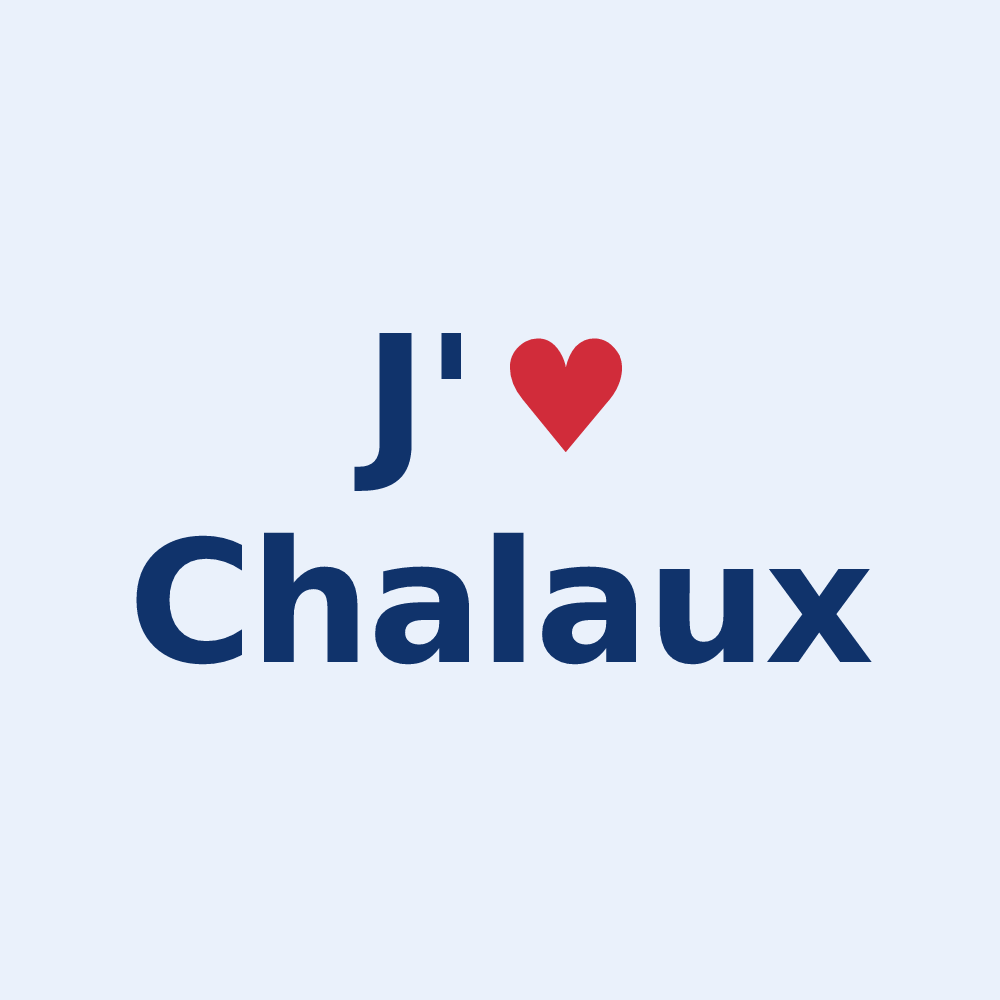 Sticker personnalisé Chalaux — design J'aime Chalaux