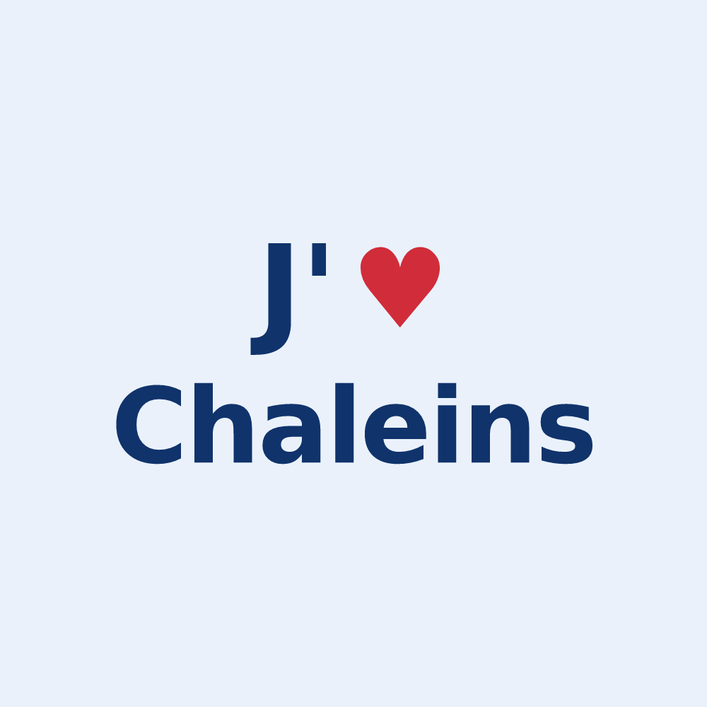 Sticker personnalisé Chaleins — design J'aime Chaleins