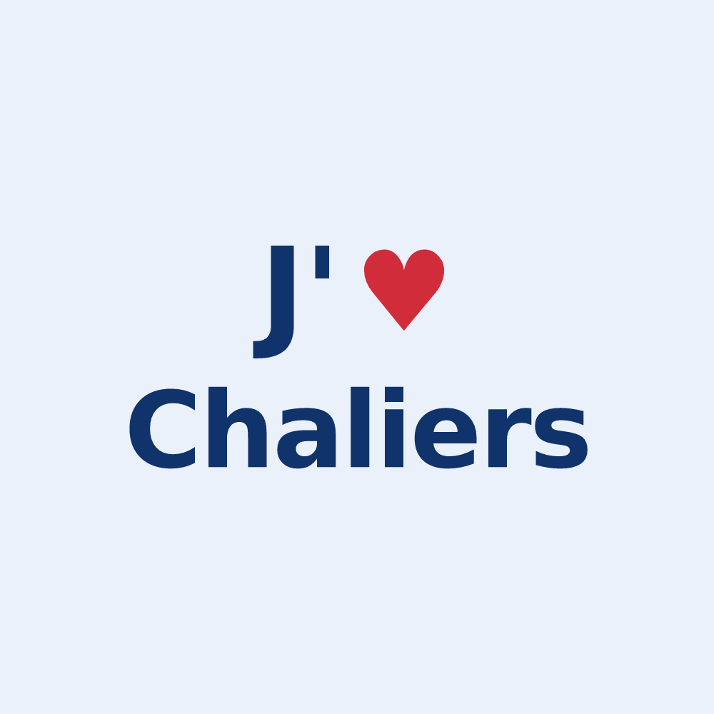Sticker personnalisé Chaliers — design J'aime Chaliers