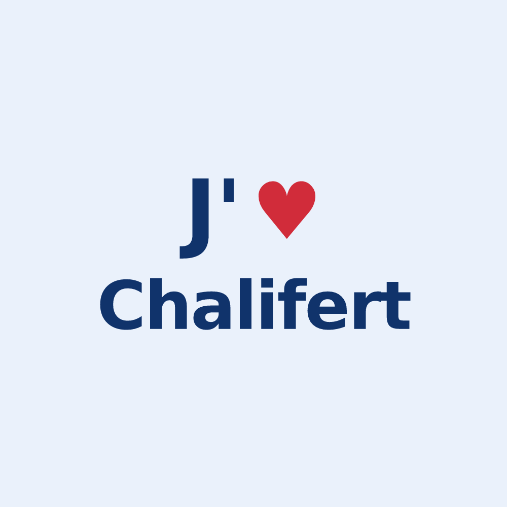 Sticker personnalisé Chalifert — design J'aime Chalifert