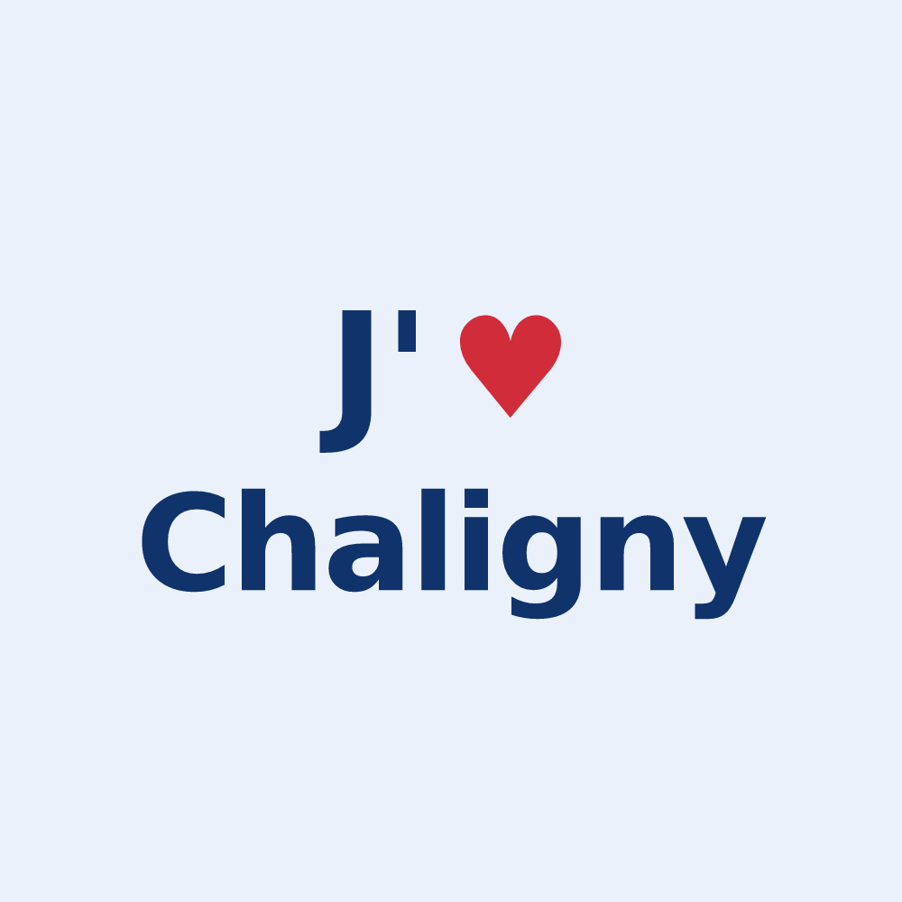 Sticker personnalisé Chaligny — design J'aime Chaligny