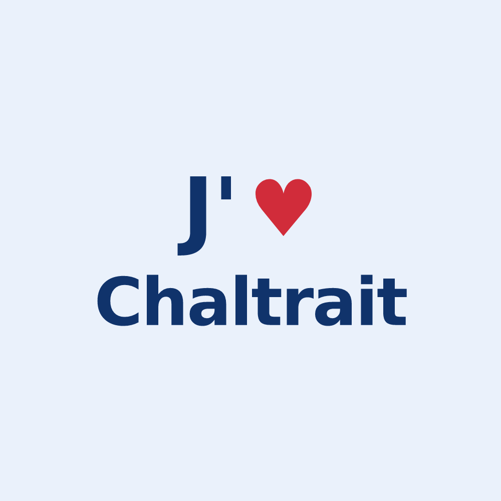 Sticker personnalisé Chaltrait — design J'aime Chaltrait