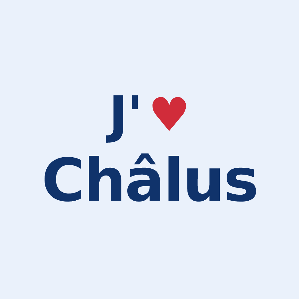 Sticker personnalisé Châlus — design J'aime Châlus
