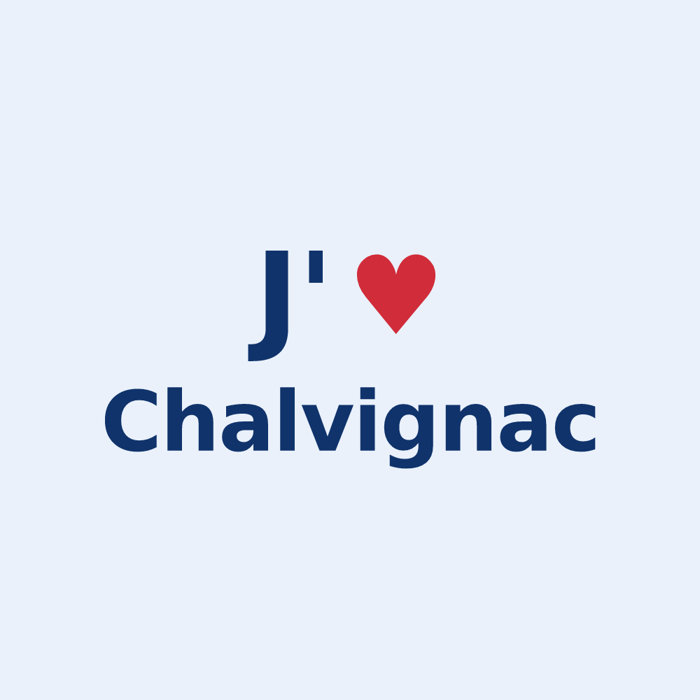 Sticker personnalisé Chalvignac — design J'aime Chalvignac