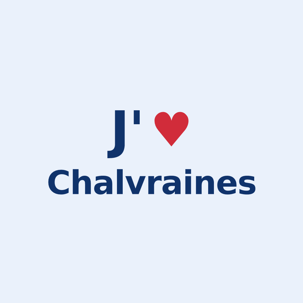 Sticker personnalisé Chalvraines — design J'aime Chalvraines