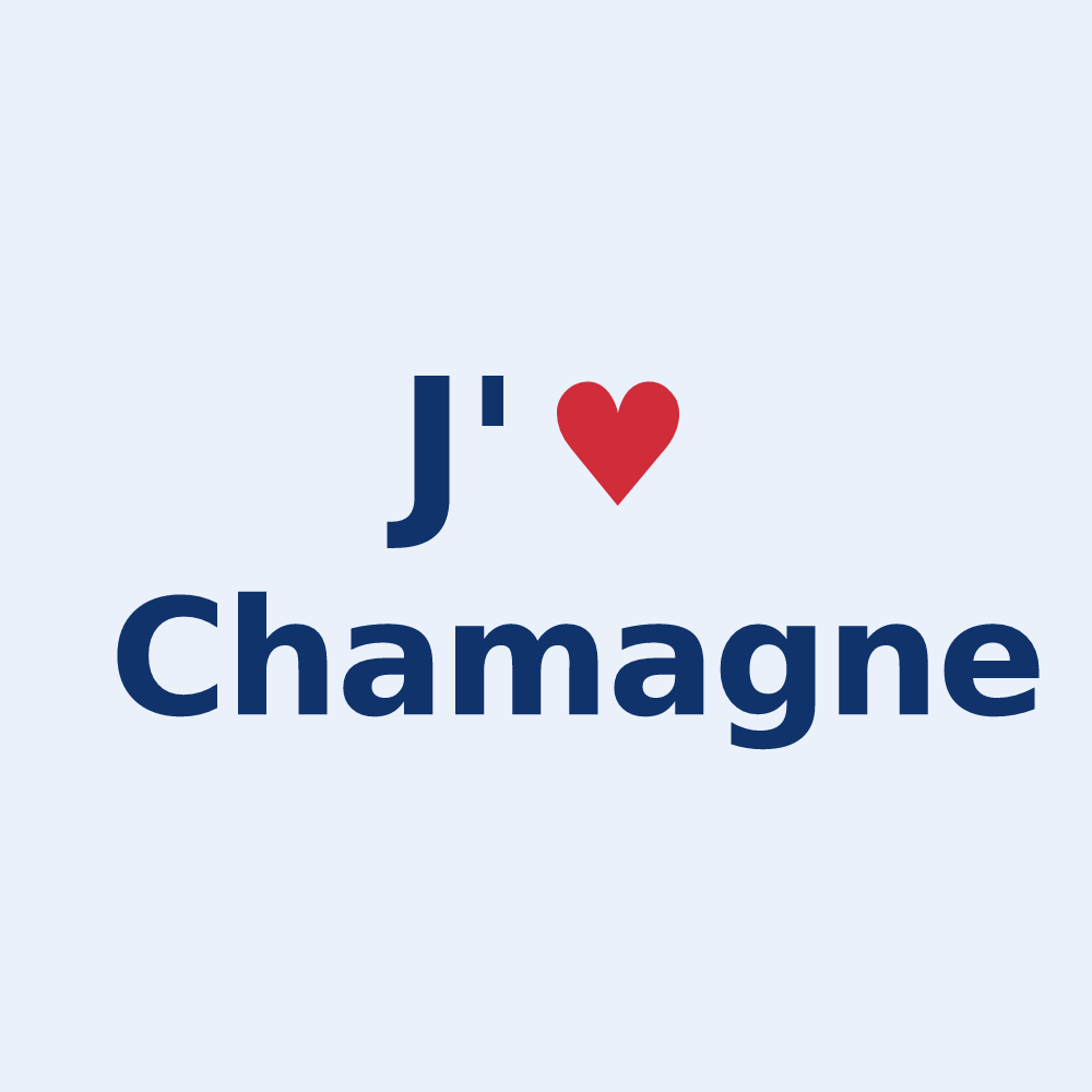 Sticker personnalisé Chamagne — design J'aime Chamagne