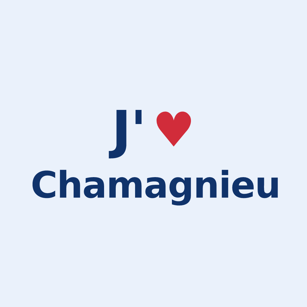Sticker personnalisé Chamagnieu — design J'aime Chamagnieu