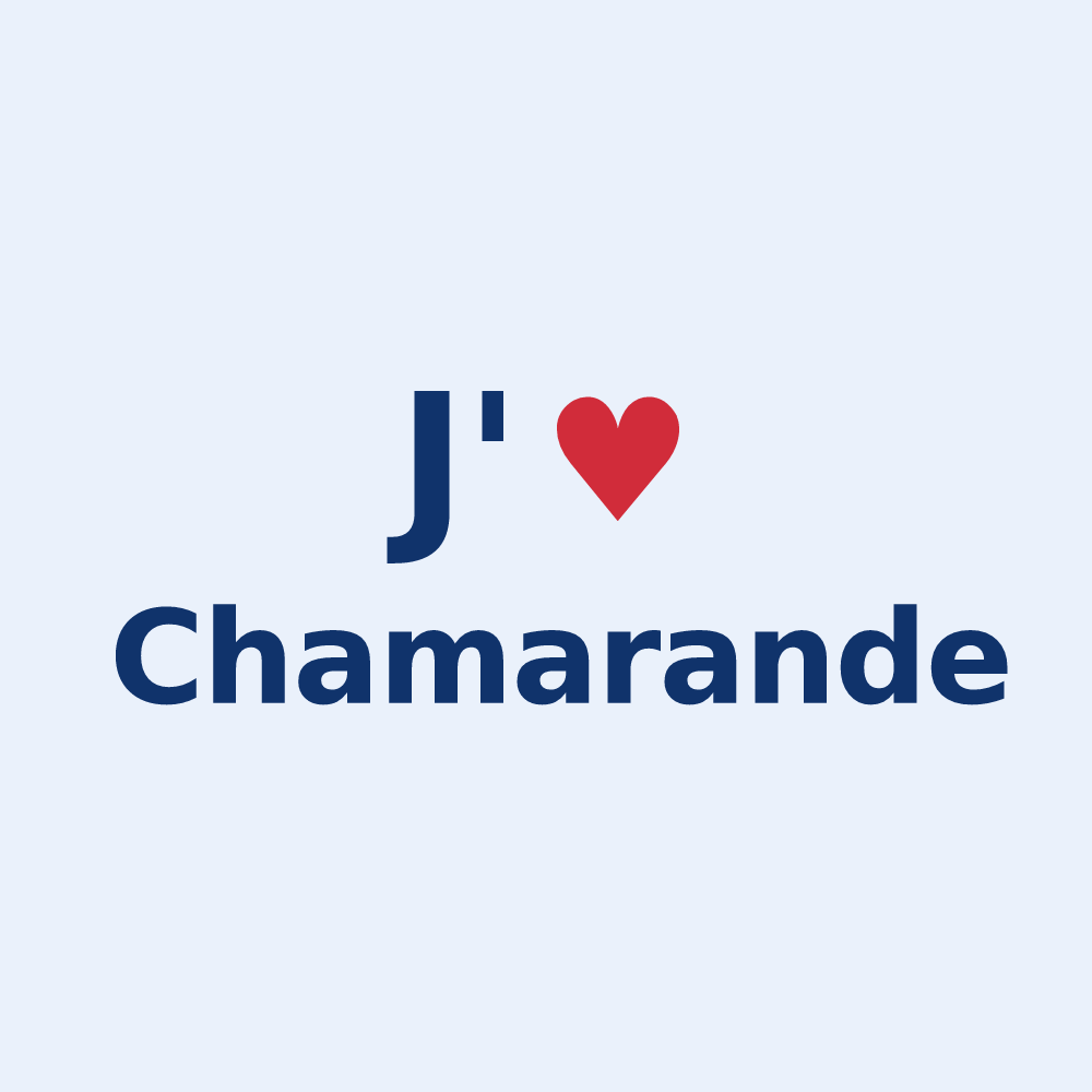 Sticker personnalisé Chamarande — design J'aime Chamarande