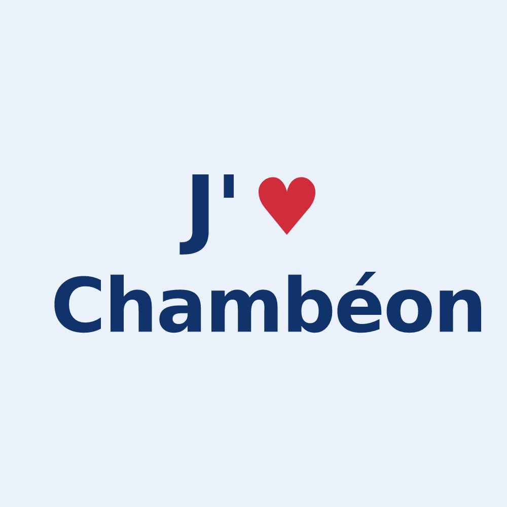 Sticker personnalisé Chambéon — design J'aime Chambéon
