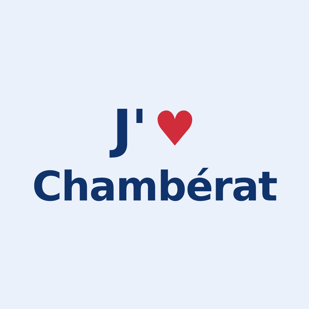 Sticker personnalisé Chambérat — design J'aime Chambérat