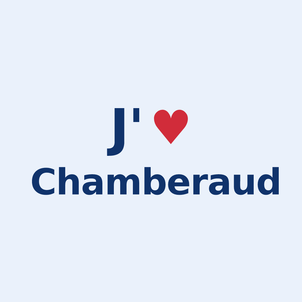 Sticker personnalisé Chamberaud — design J'aime Chamberaud