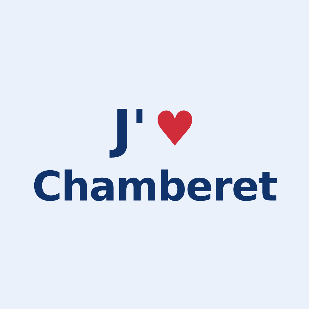Sticker personnalisé Chamberet — design J'aime Chamberet