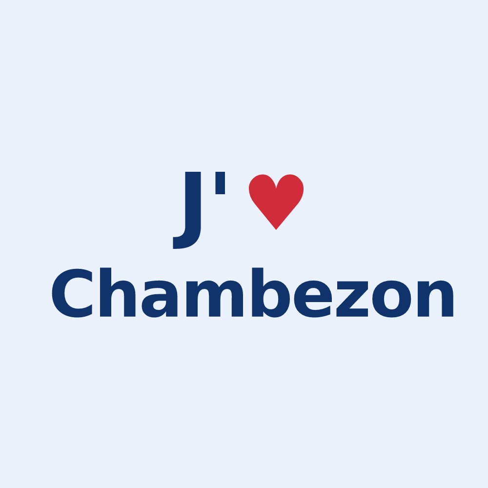 Sticker personnalisé Chambezon — design J'aime Chambezon