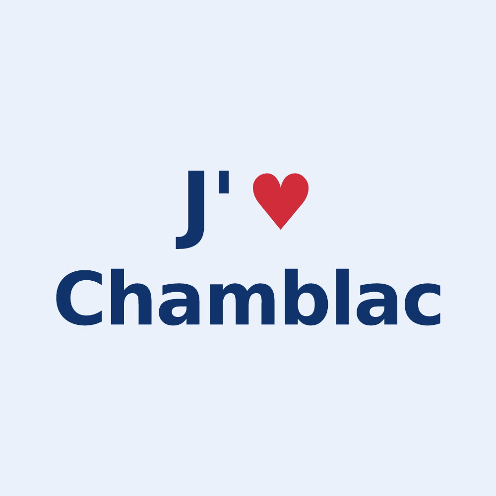 Sticker personnalisé Chamblac — design J'aime Chamblac