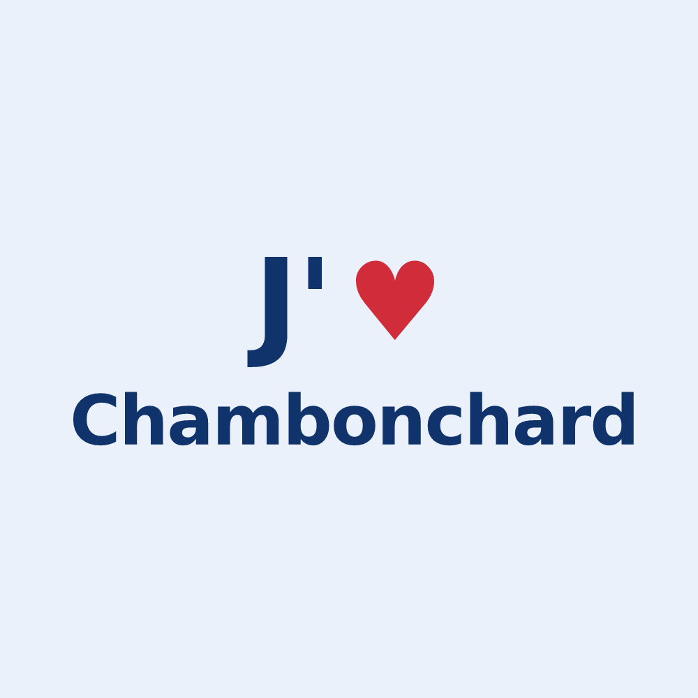 Sticker personnalisé Chambonchard — design J'aime Chambonchard