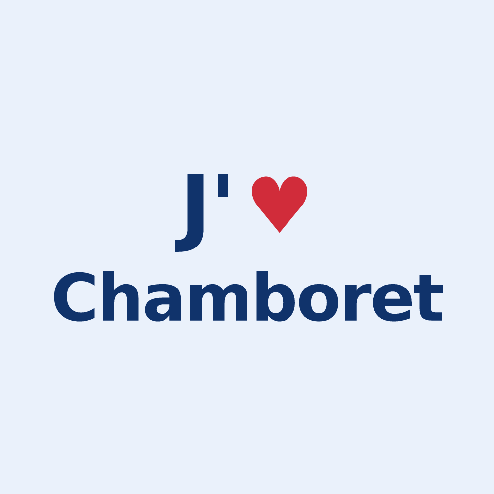 Sticker personnalisé Chamboret — design J'aime Chamboret