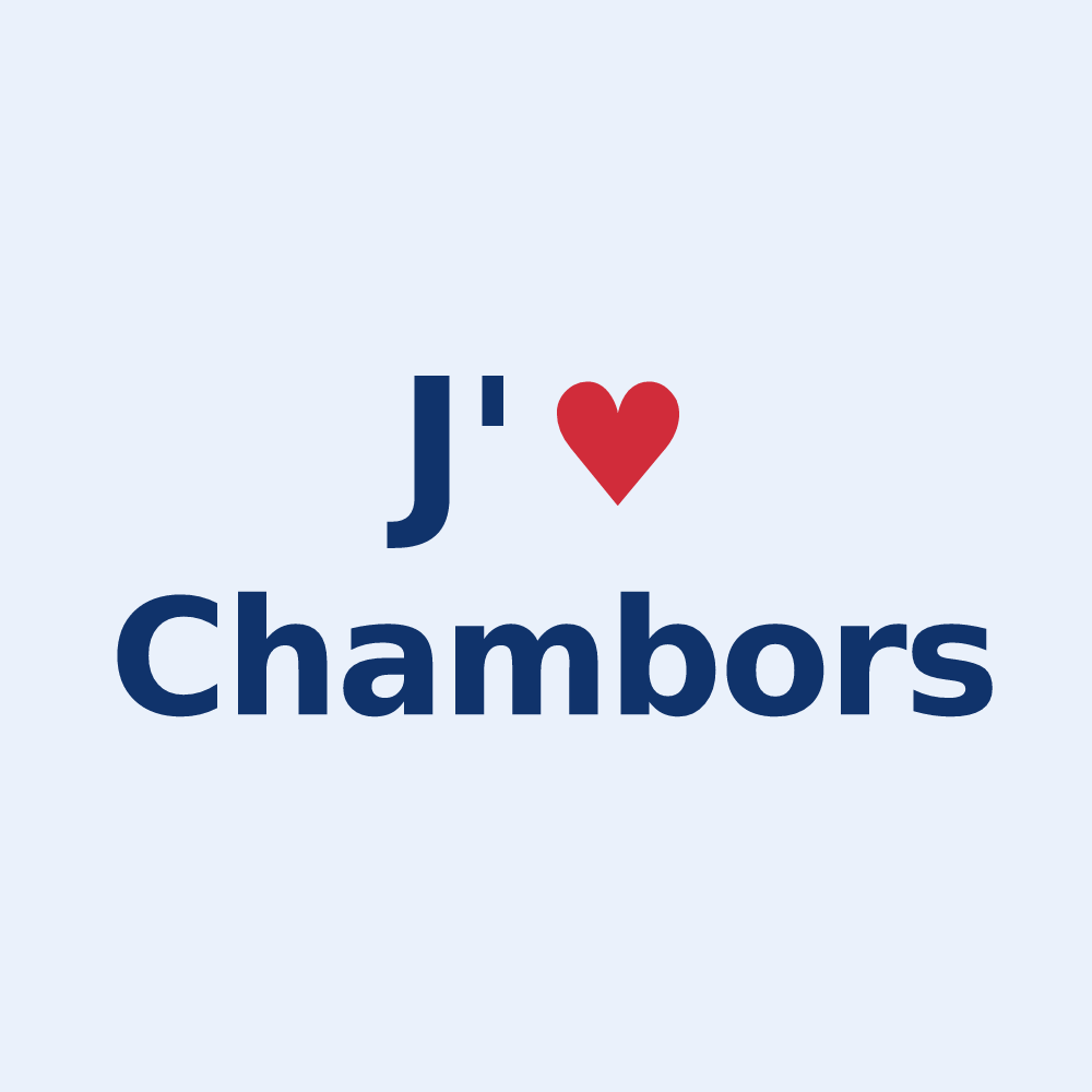 Sticker personnalisé Chambors — design J'aime Chambors