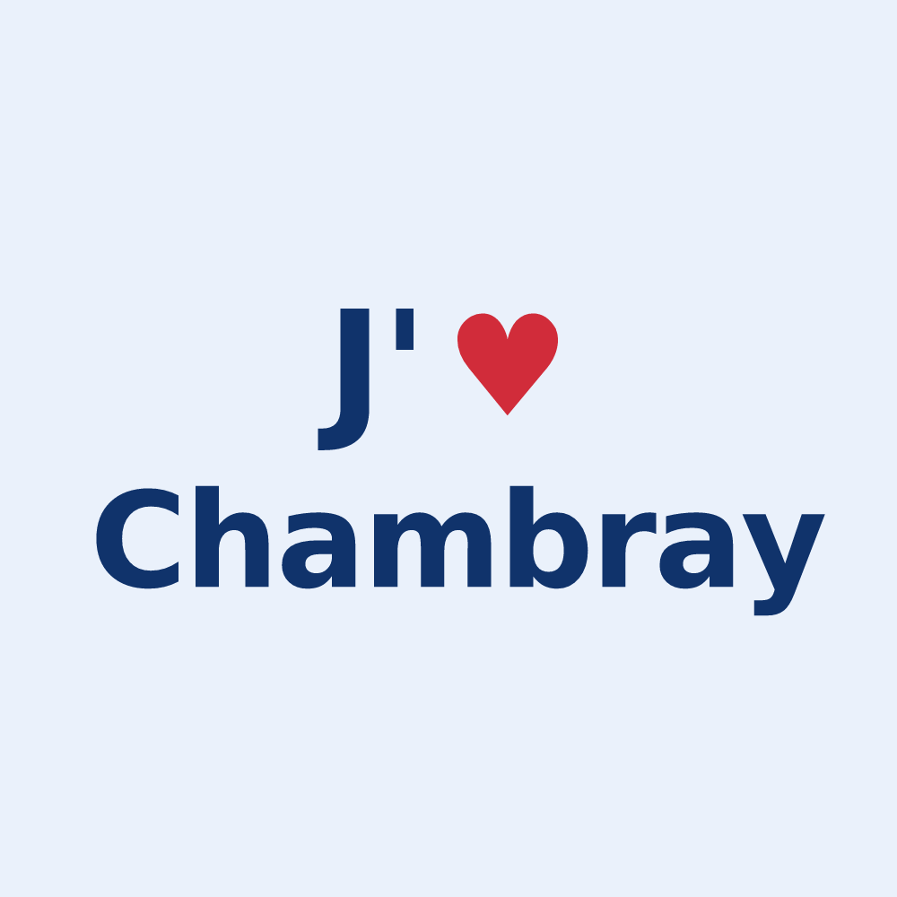 Sticker personnalisé Chambray — design J'aime Chambray