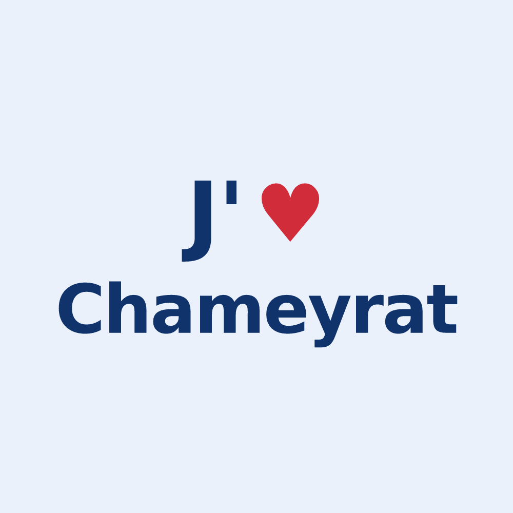 Sticker personnalisé Chameyrat — design J'aime Chameyrat