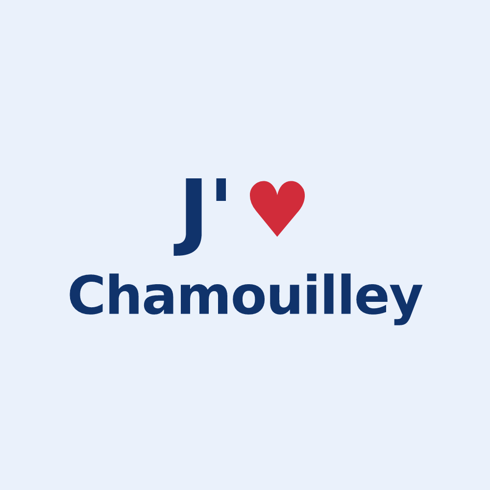Sticker personnalisé Chamouilley — design J'aime Chamouilley
