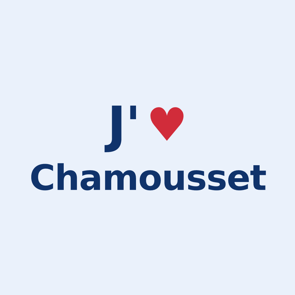 Sticker personnalisé Chamousset — design J'aime Chamousset