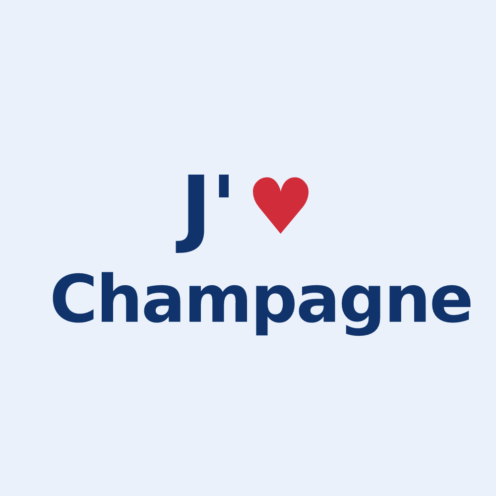 Sticker personnalisé Champagne — design J'aime Champagne
